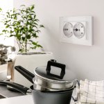 Рамка для двойной розетки (белый,стекло) W0081101 Werkel