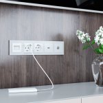 Рамка на 5 постов (белый,стекло) W0051101 Werkel