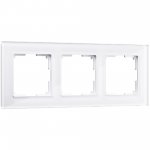 Рамка на 3 поста (белый,стекло) W0031101 Werkel