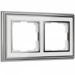 Рамка на 2 поста Palacio (хром/белый) Werkel W0021331