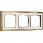 Рамка на 3 поста (золото/белый) W0031329 Werkel