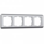 Рамка на 4 поста (серебряный) W0042106 Werkel