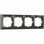Рамка на 4 поста (серо-коричневый, basic) W0042007 Werkel