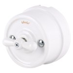 Выключатель на 4 положения двухклавишный (белый) Ретро Werkel W5620001