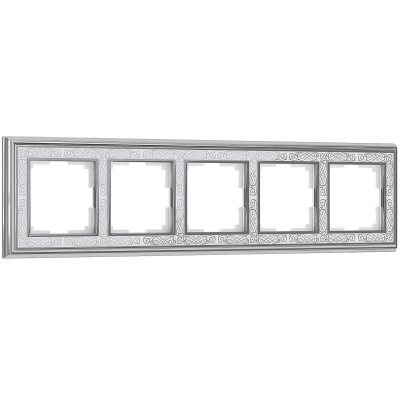Рамка на 5 постов Palacio Gracia (хром/белый) Werkel W0051431 Рамка на 5 постов Palacio Gracia (хром/белый) Werkel W0051431