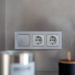 Выключатель одноклавишный (cеребряный рифленый) W1110009 Werkel