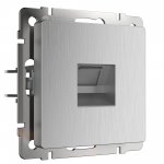 Розетка Ethernet RJ-45 (cеребряный рифленый) W1181009 Werkel
