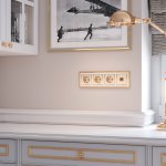 Розетка Ethernet RJ-45 (шампань рифленый) W1181010 Werkel