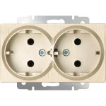 Розетка двойная с заземлением (шампань рифленый) W1172010 Werkel