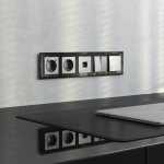 Рамка на 5 постов Diamant (черный) Werkel W0051208