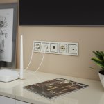 ТВ розетка проходная (слоновая кость) W1184003 Werkel