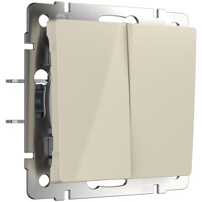 

Выключатель двухклавишный проходной (слоновая кость) W1122003 Werkel, W1122003