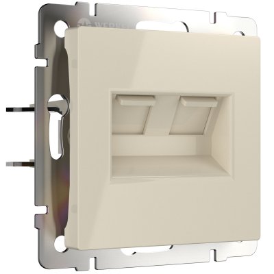 

Розетка двойная Ethernet RJ-45 (слоновая кость) Werkel W1181103, W1181103