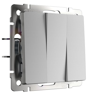 

Выключатель трехклавишный (серебряный) W1130006 Werkel, W1130006