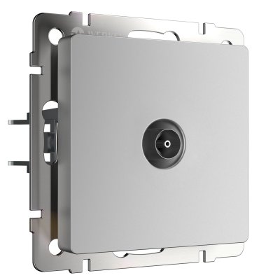 ТВ-розетка проходная (серебряный) Werkel W1184006