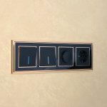 Выключатель одноклавишный  с подсветкой (черный матовый) W1110108 Werkel