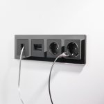 Телефонная розетка  RJ-11 (черный матовый) Werkel W1182008