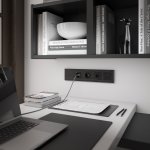 Телефонная розетка  RJ-11 (черный матовый) Werkel W1182008