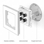 Акустическая розетка (черный матовый) W1185008 Werkel