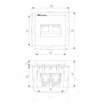 Розетка двойная Ethernet RJ-45 (черный матовый) W1182208 Werkel