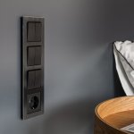 Выключатель двухклавишный (черный матовый) W1120008 Werkel