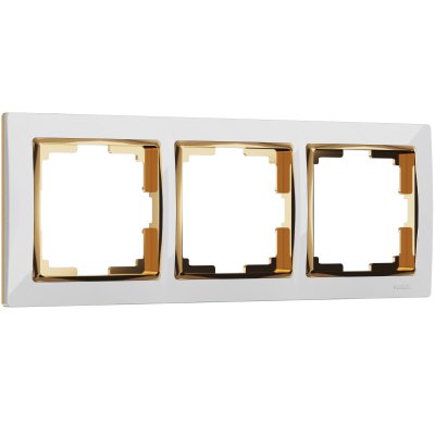 

Рамка на 3 поста (белый/золото) W0031933 Werkel, W0031933