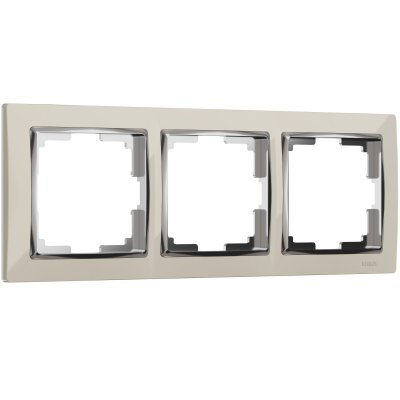 

Рамка на 3 поста (слоновая кость/хром) Werkel W0031903, W0031903