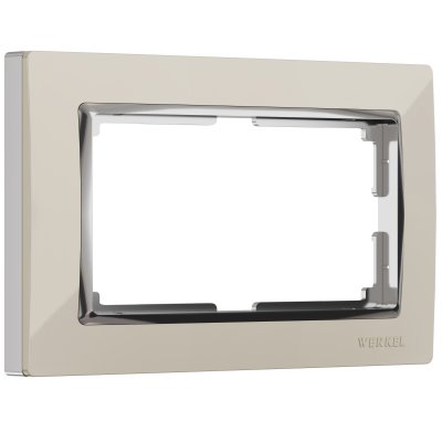 

Рамка для двойной розетки (слоновая кость/хром) W0081903 Werkel, W0081903