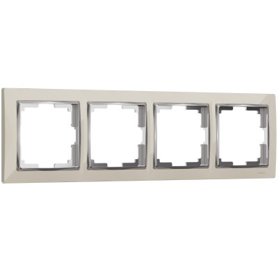 

Рамка на 4 поста (слоновая кость/хром) W0041903 Werkel, W0041903