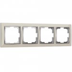 Рамка на 4 поста (слоновая кость/хром) W0041903 Werkel