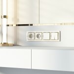 Рамка на 4 поста (слоновая кость/золото) Werkel W0041932