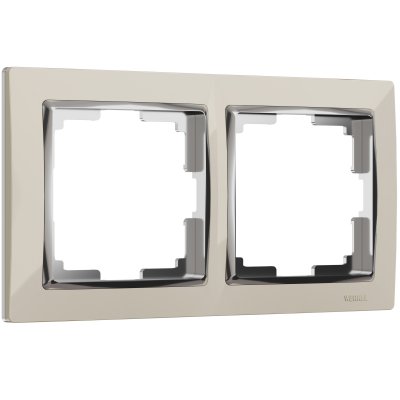 

Рамка на 2 поста (слоновая кость/хром) Werkel W0021903, W0021903