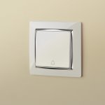 Рамка на 1 пост (слоновая кость/хром) Werkel W0011903