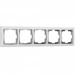 Рамка на 5 постов (белый/хром) W0051901 Werkel