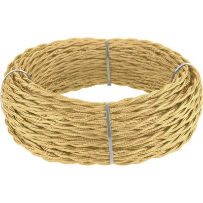 Ретро кабель витой 3х1,5 золотой песок (под заказ) W6453547