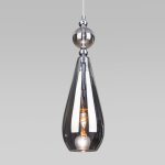 Подвесной светильник со стеклянным плафоном Eurosvet 50202/1 дымчатый Ilario