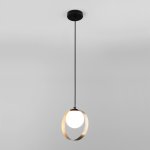 Подвесной светильник со стеклянным плафоном Eurosvet 50205/1 черный/бронза Dublin