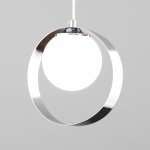 Подвесной светильник со стеклянным плафоном Eurosvet 50205/1 хром Dublin