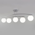 Потолочная люстра со стеклянными плафонами Eurosvet 30170/5 хром Bronx