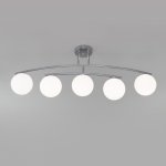 Потолочная люстра со стеклянными плафонами Eurosvet 30170/5 хром Bronx