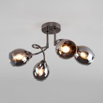 Потолочная люстра со стеклянными плафонами Eurosvet 30171/4 черный жемчуг Roselyn