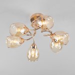 Потолочная люстра со стеклянными плафонами Eurosvet 30171/6 золото Roselyn