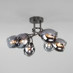 Потолочная люстра со стеклянными плафонами Eurosvet 30171/6 черный жемчуг Roselyn
