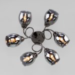 Потолочная люстра со стеклянными плафонами Eurosvet 30171/6 черный жемчуг Roselyn