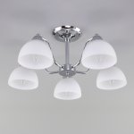 Потолочная люстра со стеклянными плафонами Eurosvet 30172/5 хром Carissa