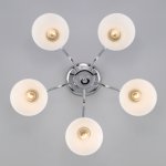 Потолочная люстра со стеклянными плафонами Eurosvet 30172/5 хром Carissa