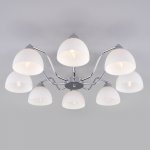 Потолочная люстра со стеклянными плафонами Eurosvet 30172/8 хром Carissa