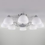 Потолочная люстра со стеклянными плафонами Eurosvet 30172/8 хром Carissa