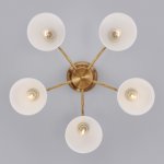 Потолочная люстра со стеклянными плафонами Eurosvet 30172/5 античная бронза Carissa