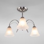 Потолочная люстра со стеклянными плафонами Eurosvet 30173/3 сатин-никель Dana
